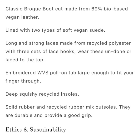 WVS Vegan Leather Lace Up Brown Boot. Size 42 - Picture 11 of 11